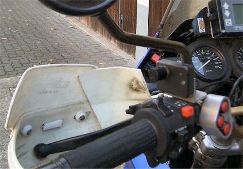 Handprotektor von innen gesehen