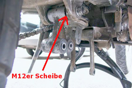 Dreieckshebel der TA an AT-Schwinge